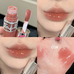 YICKYUE - Moisturizing Lip Glaze Jelly Mirror Water Gloss Lip Glaze Affordable Lipstick Lipgloss Tint Female Cosmetics Lip Stain