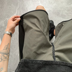 Hearujoy Summer Thin Running Shorts for Men Casual Jogging Sport Short Pants Patchwork Drawstring Quick Dry Sports Shorts