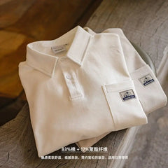 HEARUJOY - Polo Shirt Short-sleeved Men's Summer Trendy Collared T-shirt Loose Casual Half-sleeve Paul Shirt Top Men