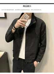 Hearujoy Korean Style Stand Up Collar Jacket for Men New Trendy Men's Jacket Cool Baseball Jacket Cool and Trendy Top