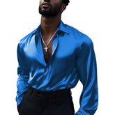 HEARUJOY - Business Shirt Casual Top Mens Retro Shirt 5 Spandex 95 Polyester Applicable Gender Men Daily Wear Holiday Attire