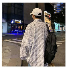 HEARUJOY - Printed Shirt Men's Long-sleeved Trendy Casual Jacket Couple Wear