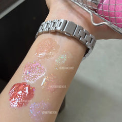 YICKYUE - Water Light Mirror Glitter Lip Gloss Pearlescent Fine Sparkling Liquid Lipstick Lasting Moisturizer Shimmer Gloss Lip Oil Makeup