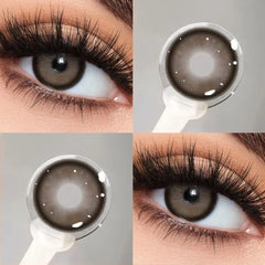 YICKYUE - 2PCS New Fashion Colored Contact Lenses High Quality Brown Beauty Pupils Colored Contact Lenses Grey Beauty Lenses Yearly