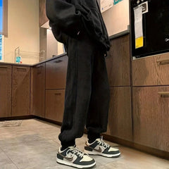 HEARUJOY - Young Students Men's Sweatpants Deals Autumn Winter Clearance Sale Fashion Retro Y2k Trend Male Sports Pants Hip-hop Trousers