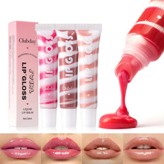 YICKYUE - Mirror Lip Glaze Moisturizing Jelly Water Light Glass Lip Gloss Hose 4 Colors Water Plump Lipstick Liquid Makeup Cosmetics 18ML