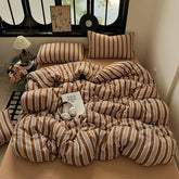 YICKYUE - 3/4pc Home Bedding Set Soft Washed Cotton Duvet Cover Set+Sheet Twin Queen Home Dorm Leopard Bedclothes Drop Shipping