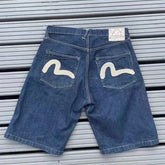 Hearujoy Y2K Vintage Shorts Harajuku Hip Hop Printing Baggy Denim Gym Shorts Summer New Men and Women Gothic Basketball Shorts Streetwear