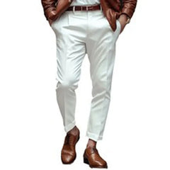 HEARUJOY - Fashion Men business Casual Suit Pants Diagonal Pocket Comfort Breath Straight Trouser Spring Autumn Daily Leisure Pant For Man