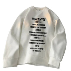 HEARUJOY - Men's Oversized Hoodie White Walf Checks Hoodies Oversize for Men Letter Print 5XL Man Casual Wear Hoody Male Sweatshirt