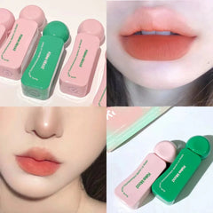 YICKYUE - 1Pc Velvet Matte Cream Lip Mud Nude Pink Lipstick Moisturizing Lasting Lip Glaze Korean Waterproof Long Lasting Makeup Cosmetics