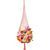 YICKYUE - 1pcs Hanging Toy Storage Cotton Rope Hanging Net Hand-woven Plush Toy Storage Net Bag Bohemian Toy Hammock