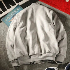 Hearujoy Mens Smart Appearance Manly And Ruggar Style Autumn And Winter Pilot Jacket Baseball Jackets Mens Trendy Label Workwear Feeling