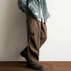 Hearujoy Japanese Retro Large Pocket Waterproof Functional Casual Pants Spring Autumn Mountain Outdoor Casual Workwear Paratrooper Pants