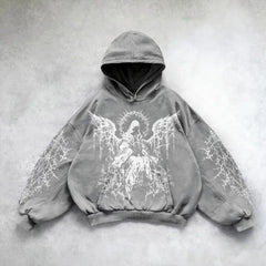 Hearujoy Harajuku y2k tops oversized goth new goth streetwear sweatshirt hoodie 2024 gesan print hoodies women couples gothic clothes