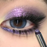 YICKYUE - Punk Purple Glitter Eyeshadow Stick Pearlescent Highlight Shadow Stick Waterproof Lasting Shimmer Metallic Eyeshadow Makeup