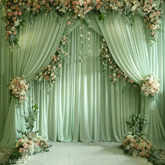 YICKYUE - White Backdrop Curtains For Parties - White Wedding Backdrop For Baby Shower Birthday Photo Home Party Curtains Backdrop 1 Panel