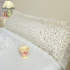 YICKYUE - Fresh Floral Length PIllowcase For Couple Double Lace Side Blostercase Home Bed Decor Sleeping Pillow Cover 48*120cm навол