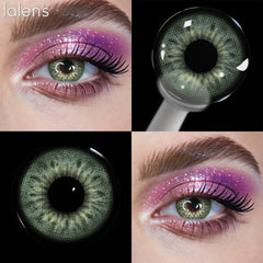 YICKYUE - 1 Pair Prescription Soft Colored Contact Lenses, Natural Pupil Effect, for Daily Beauty, Office, Commute, Dating & Casual Outing