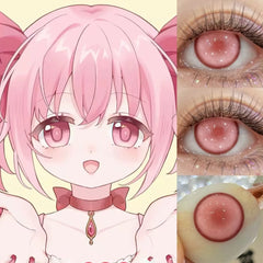 YICKYUE - Paradise Pink Colored Contact Lenses Half Yearly Use Soft Breathable Eye Beauty Lens for Anime Cosplay Makeup Contacts