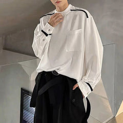HEARUJOY - Mens T-Shirts Contrast Striped Casual T-Shirts Spring Streetwear Versatile Long-Sleeved Tops Old Money Men'S Clothing