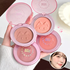 YICKYUE - Single Color Blush Powder Natural Highlighter Brightening Rouge 3 Colors Cheek Tint Mud Matte Low Saturation Pink Blusher Makeup