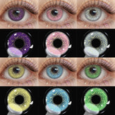 YICKYUE - 6 Months Disposable Kawaii Green Anime Cosplay Colored Contact Lenses for Coser Daily Party Eye Beauty Soft Contacts
