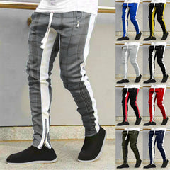 HEARUJOY - Mens Four Seasons Fashion Casual Casual Pants Pants Four Seasons Solid Color Fitness Breathable Polyester Korean Fashion Pants