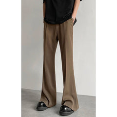 HEARUJOY - Brown Black Suit Pants Men Fashion Social Mens Dress Pants Korean Casual Loose Flared Pants Mens Office Formal Trousers M-2XL