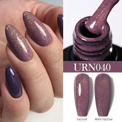 YICKYUE - 7.5ml Glitter Nude Color Nail Gel Polish Semi-permanent Varnish Soak Off Nail Art Base Top Coat UV LED Gel Manicure