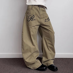 HEARUJOY - Summer New Men's Multi-Pocket Flared Straight Trousers American Retro Fashion Trend Street Loose Breathable Niche Men's Bottoms