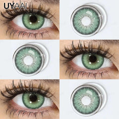 YICKYUE - NEW Color Contact Lenses Beauty Brown Pupils Natural Black Contact Lenses Soft Colorful Makeup Eyes Gray Lenses Natural