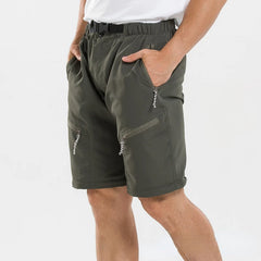 Hearujoy Summer Tactical Pants for Men Quick Drying Women Cargo Pants Waterproof Climb Trekking Camp Work Pants Detachable Stretch Shorts