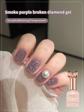 YICKYUE - 10ml Jasmine Crushed Diamond Gel Nail Polish purple Glitter Nail Polish Top Selling Purple Nails Autumn And Winter Nails