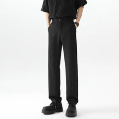 HEARUJOY - Suit Pants Men Slim Fit Social Mens Black Dress Pants Business Casual Straight Pants Mens Office Formal Trousers Plus Size 4XL