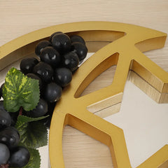 YICKYUE - Star Moon Crafts Home Ornament Wooden Festival Decoration Fruit Tray Jewelry Storage Plate Dessert Display Stand Holder