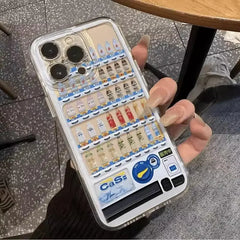 YICKYUE - Ins Trendy Vending Machine Creative Phone Case For iPhone 17 AIR 16E 15 14 13 12 11 Pro MAX XR XSMAX 8 Plus Y2K Shockproof Cover