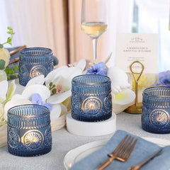 YICKYUE - 12PCS Glass Candle Holders Votive Candle Jars Empty Container for DIY Candle Making Crafts Holiday Decor Gift for Friends Family