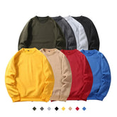 HEARUJOY - Men New Hoodies O Neck Sweatshirts Pullover Solid Sweatshirt Loose Sweatshirt Sports Casual 2025 Spring Spliced Slight Strech