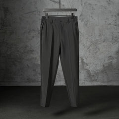 HEARUJOY - New Fashion Male Suit Pants Light Luxury Draped Cropped Button-down Business Casual Pants Premium Slim-fit Elegant Dress Trouser