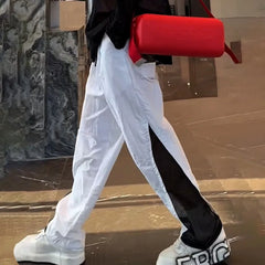 HEARUJOY - Mens Drawstring Pants Mens Thin Casual Pants Niche Personality Streetwear Breathable Versatile Trousers Men'S Clothing Summer