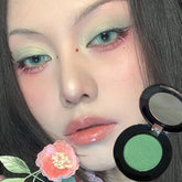 YICKYUE - Monochrome Matte Brown Eyeshadow Makeup Waterproof Lasting Shiny Green Eye Makeup Natural Brighten Eyeshadow Highlighter Palette