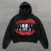 Hearujoy Y2K Retro Punk Hip hop Printed Men Women High Quality Hoodie American Gothic Fashion Couple Casual Hoodie Sweatshirt Streetwear