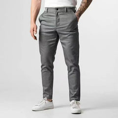 HEARUJOY - Spring Autumn New Men's Casual Elasticity Waist Pants Waterproof Solid Trousers Japanese Busines High Guality Long Pant For Male