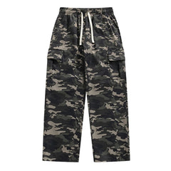 HEARUJOY - Military Cargo Pants Men Multiple Pockets Camouflage Parachute Pants Y2k Baggy Pants Outdoor Hiking Workout Streetwear Trousers