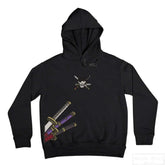Hearujoy Harajuku Zoro Knife Print Hoodies Anime Streetwear Vintage Oversized Hoodie Y2k Top Ootd Sweatshirt Tracksuit Women Men Clothing