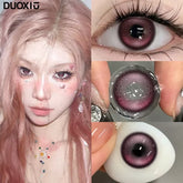 YICKYUE - 1pair High Quality Lenses Pink Contact Lenses for Eyes Leopard Pupils Myopia Lenses Natural Makeup Brown Beauty Contacts