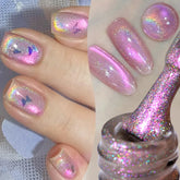 YICKYUE - 10ml Lasers Glitter Cat Magnetic Gel Nail Polish Rainbow Color Semi Permanent Soak Off UV Varnish Manicure