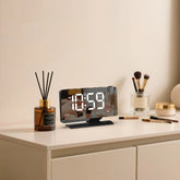 YICKYUE - Office & Student LED Projection Alarm Clock • 180° Rotating Digital Clock • Weekday/Weekend Mode, Dimmer & Multifunctional
