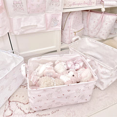 YICKYUE - Cartoon Cute Storage Basket Home Dirty Clothes Basket Waterproof Rectangular Storage Basket Cat Printing Foldable Storage Basket